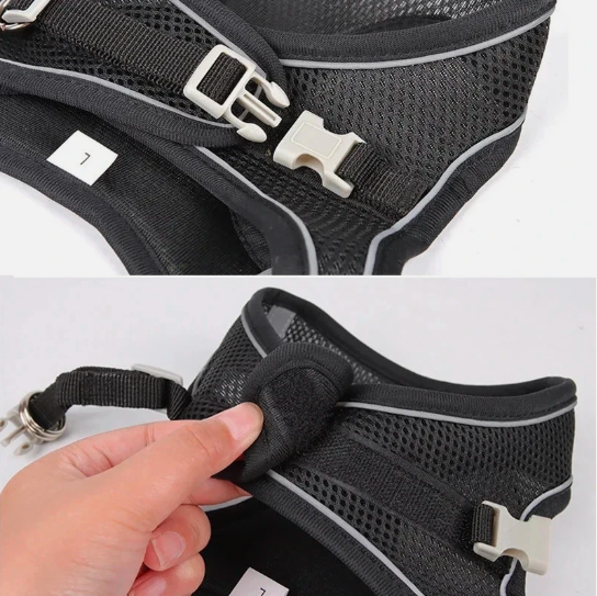 Puppy Harness Set Dog Accessories Adjustable Puppy and Cat Leash Vest - Image 3